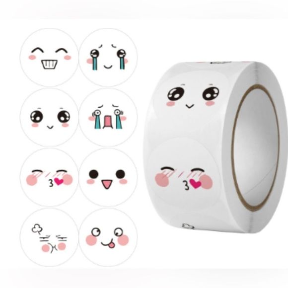 Cartoon Emoticon Stickers Cute Waterproof For Diary Decors SMILE FACE - Picture 3 of 3